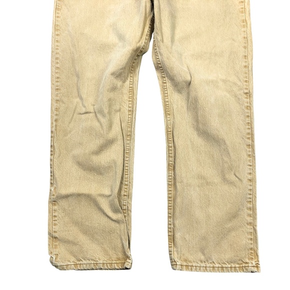 Lee Vintage Regular Fit Medium Wash Brown Tan Denim Jeans Mens 42x32 - Picture 6 of 7